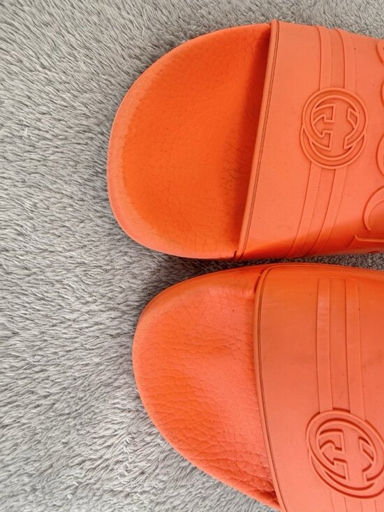 Gucci Slides Sandals Orange EU 42   Mens 8.5  Womens 12 main image 14